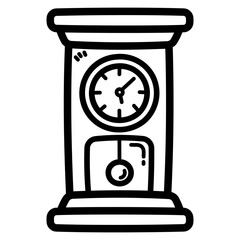 clock line icon style
