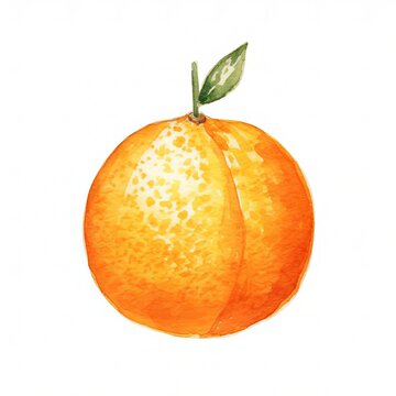 Fresh Organic Orange Fruit Background, Square Watercolor Illustration. Healthy Vegetarian Diet. Ai Generated Soft Colored Watercolor Illustration with Delicious Juicy Orange Fruit.