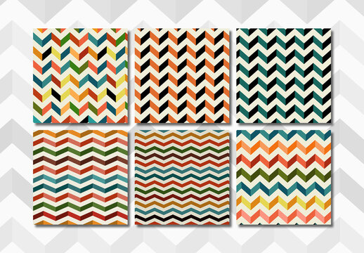 Pack of Colorful Seamless ZigZag Patterns