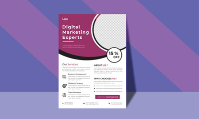 Business Flyer Layout, Business Flyer Layout with Colorful Elements, Brochure Design, Conference Flyer, Corporate Business Flyer Template Design