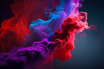 AI generated illustration of multicolored smoke trails background