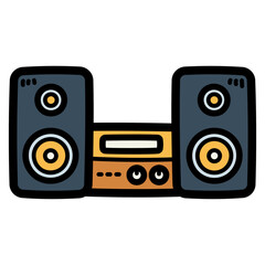 stereo filled outline icon style
