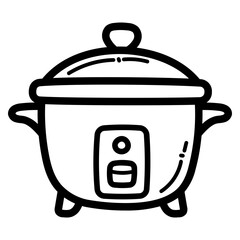 Rice Cooker line icon style
