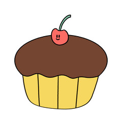 cupcake with cherry