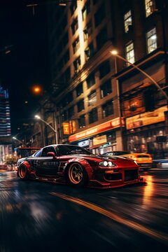 Street Racing Night Scene