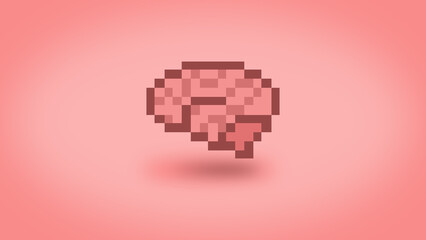 Pixel 8 bit brain wallpaper - high res 4k background