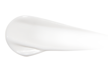 A smear of cream on a blank background. PNG