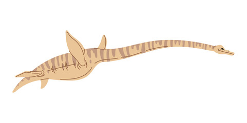 Ancient flying lizard pteranodon. Predatory dinosaur of the Jurassic period. Big wings. Aquatic dino cute cartoon character, game personage © Buch&Bee