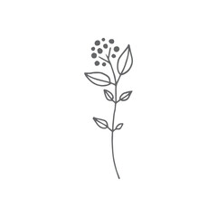 Logo element, clipart, nature, outline, tattoo, handdrawn, drawing