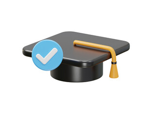 Graduation hat degree icon vector illustration
