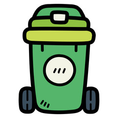 bin filled outline icon style
