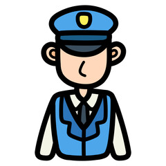 driver filled outline icon style