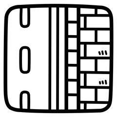 pavement line icon style