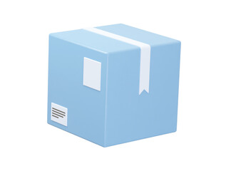Cardboard box 3d rendering icon vector