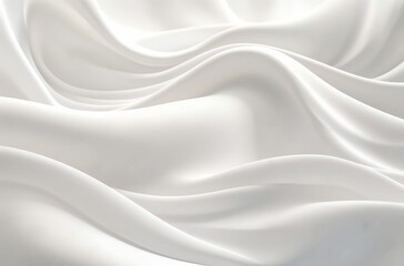 AI-generated illustration of white silk fabric.