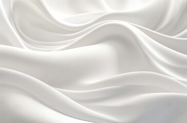 Naklejka premium AI-generated illustration of white silk fabric.