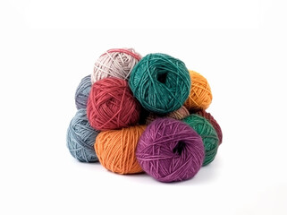 Fototapeta na wymiar Multicolored balls , yarn . The concept of knitting, sewing, needlework, hobbies.
