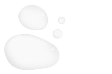 Smear, drop, clear gel, serum clear on blank background. PNG