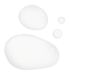 Smear, drop, clear gel, serum clear on blank background. PNG