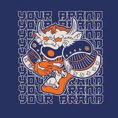 Tiger anger. Vector illustration of a tiger head.	
