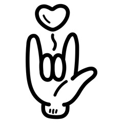 love line icon style