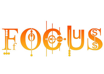 Colourful and eye catching red and green colour FOCUS PNG