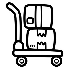 trolley line icon style