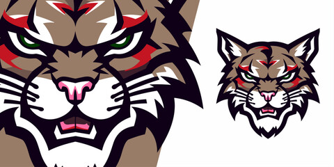 Minimalist Lynx Logo: Graphic Illustration for Sports and E-Sports