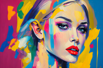Fototapeta premium portrait of a woman Generative AI
