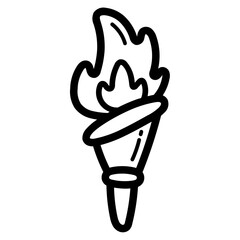 torch line icon style