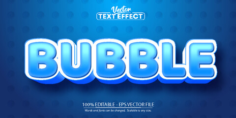 Editable Text Effect, Cartoon Bubble Text Style