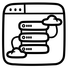 Web Hosting line icon style