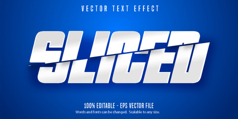 Obraz premium Editable Text Effect, Sliced and Cut Out Text Style