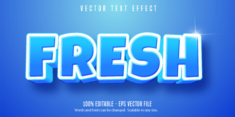 Obraz premium Editable text effect, fresh cartoon text style