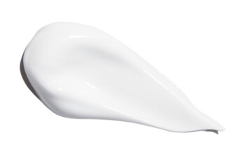 A smear of cream on a blank background. PNG