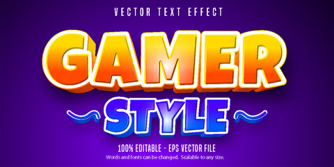 Editable text effect, cartoon and comic text style