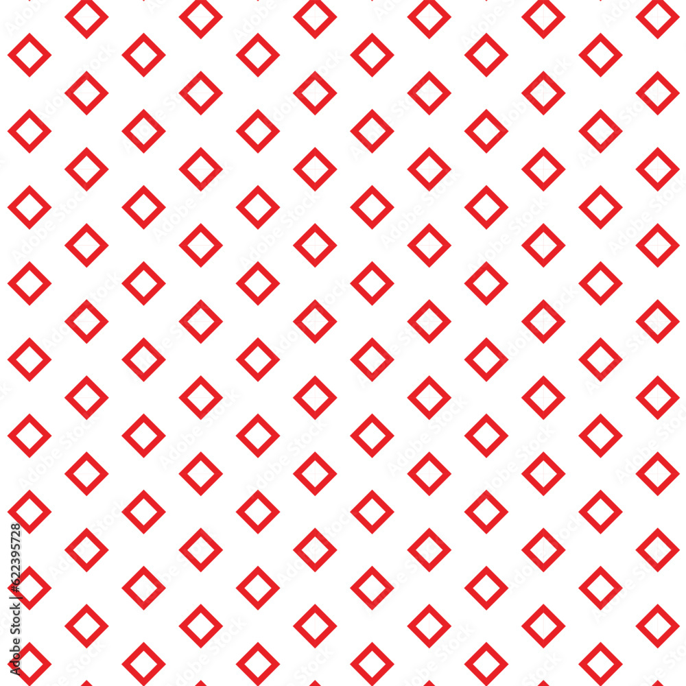 Aufkleber abstract geometric red white square pattern.