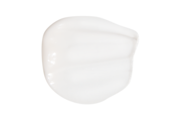 A smear of cream on a blank background. PNG