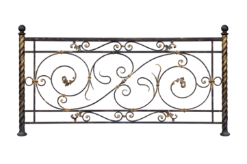 Decorative metal fence. 2.