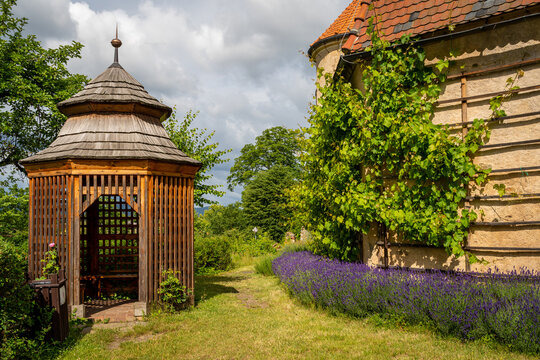 Gardens around Grabstejn castle nearby the city of Liberec, Czech Republic