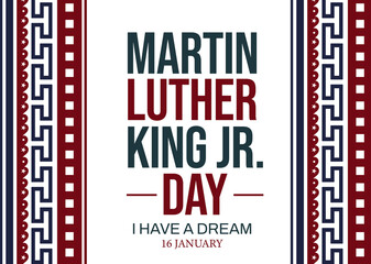 Martin Luther King Jr. Day typography greeting card design. MLK Day lettering inspirational quote, white background - The time is always right to do what is right.