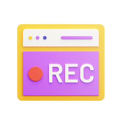 Recording 3D icon