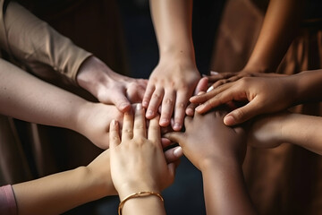 Friends put their hands together, Generative AI 1