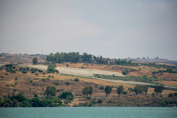 Mount of Beatitudes from the Sea of Galilee