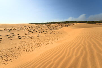 Beautiful Landscape Desert, Red Sand Dunes of Mui Ne, Vietnam