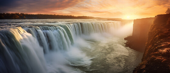 Landscape photo of Niagara waterfall