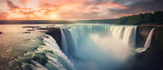Landscape photo of Niagara waterfall