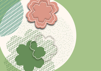 Circles, floral pattern, nature idea. Modern abstract design for decorating covers, brochures, packaging, fabrics, flyers, advertisements. Vector