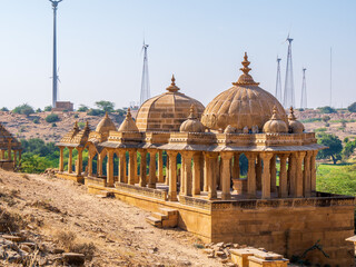 Bada Bagh or Barabag, famous tourist desitination due to  the cenotaphs of kings - obrazy, fototapety, plakaty