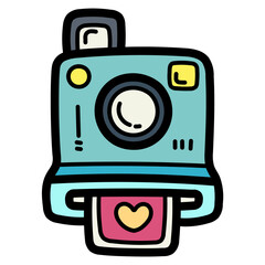camera filled outline icon style